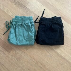 Hurley Drawstring Chino Shorts Men’s Small Set Of Two Green Black